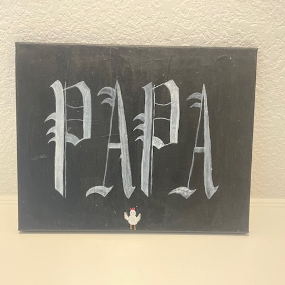 "PAPA" themed wall art